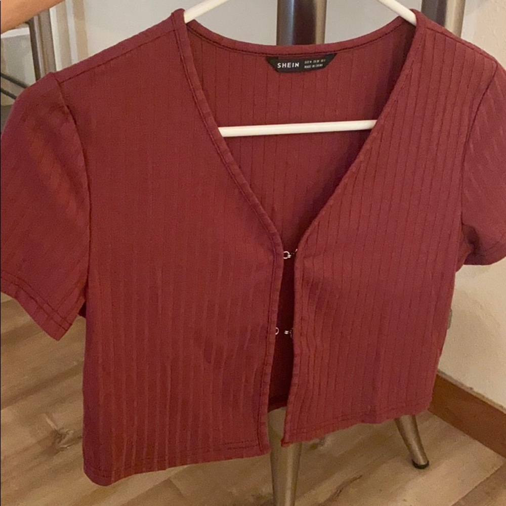 Cropped culdoroy shirt